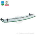 chromed wall mount glass shelves